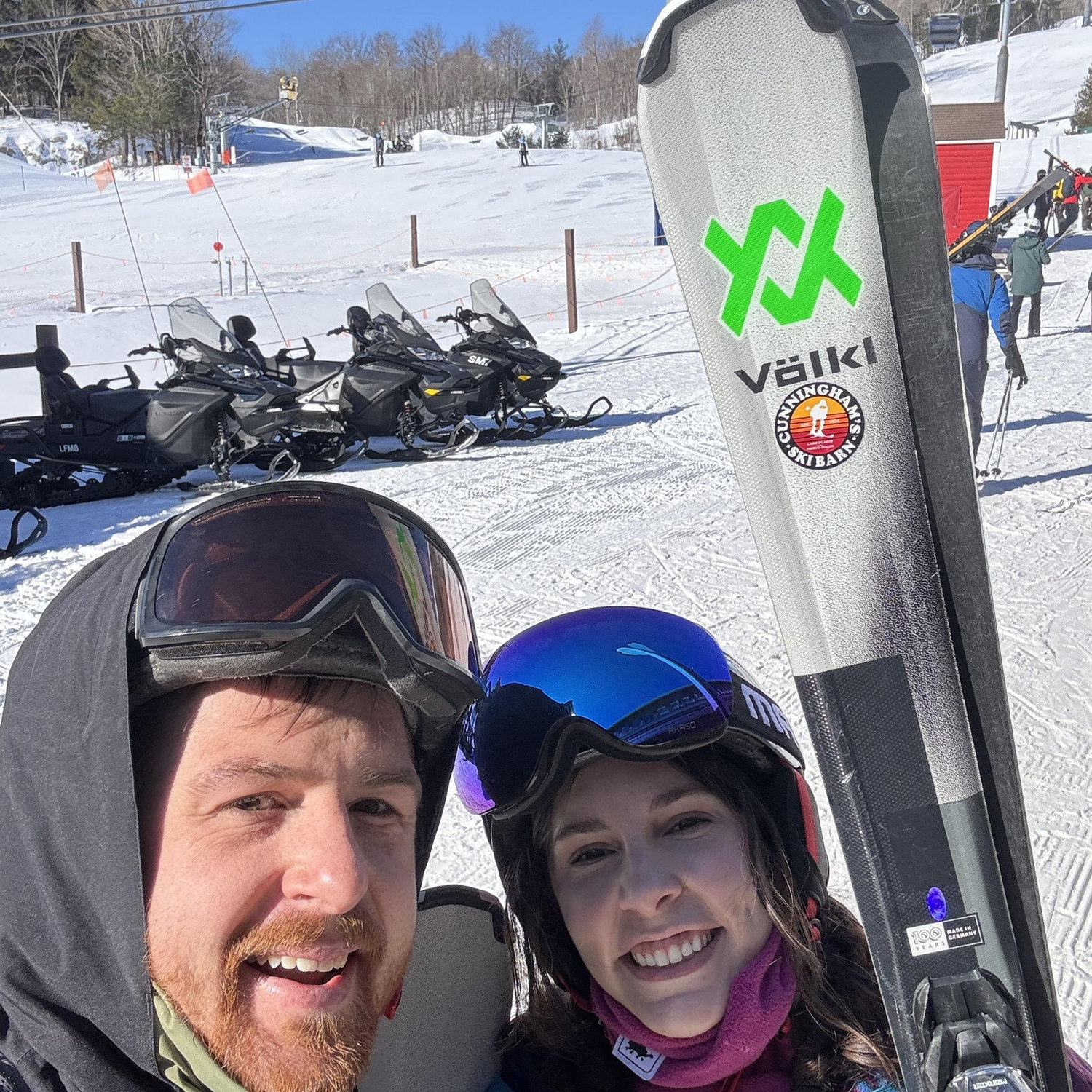 Fun fact: Matt taught Meg how to ski!