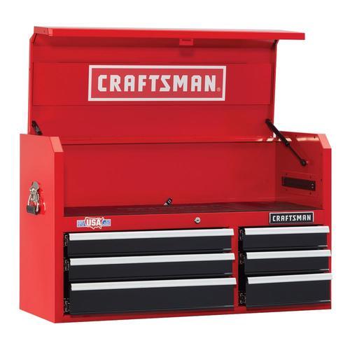 CRAFTSMAN 2000 Series 40.5-in W x 24.5-in H 6-Drawer Steel Tool Chest (Red)