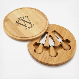 Engraved Feta 4-Piece Charcuterie Board & Tool Set