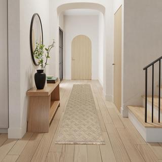 Washable Jute Modern Geometric Area Runner