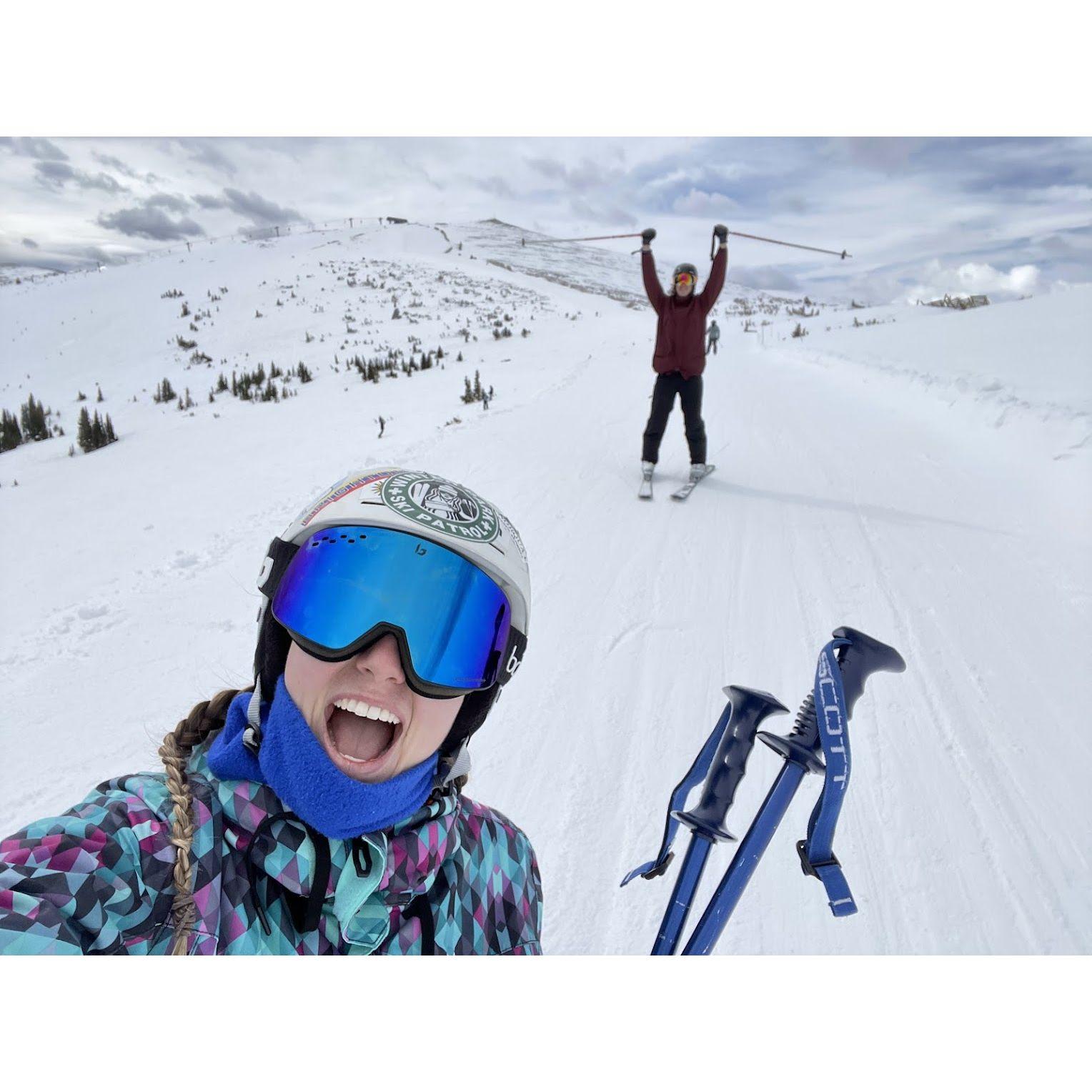 Spring skiing in Winter Park, Colorado
