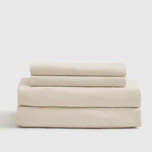 Classic Organic Percale Sheet Set in Ivory