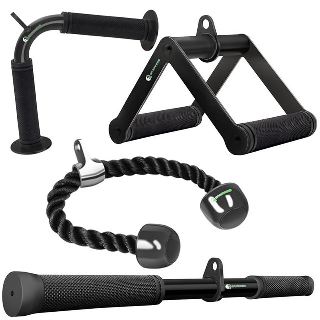 QPARVERS Cable Machine Attachment Set LAT Pulldown Attachments Weight Machine Accessories for Home Gym