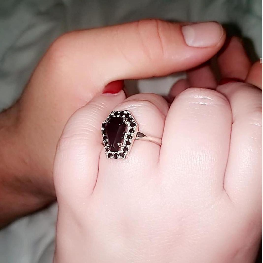 Right after I said yes🖤🖤🖤