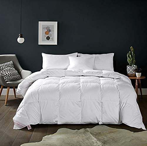 MAPLE DOWN Soft Oversize King Size Comforter Duvet Insert-Down Alternative Comforter-Lightweight Fluffy Breathable Machine Washable (White, Oversize King)