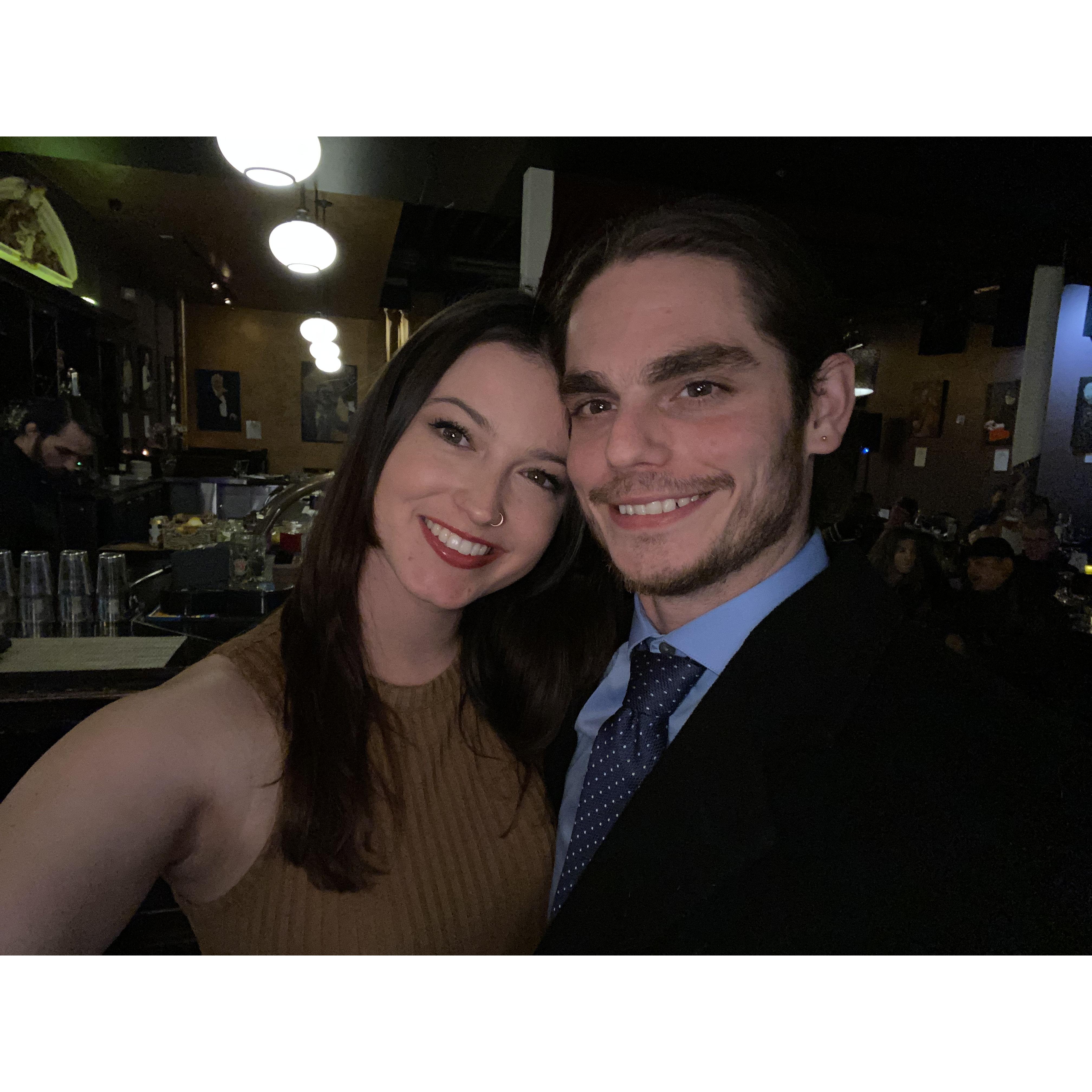 Shannon and Jason love to celebrate their special events at a local Jazz Club in Downtown Denver