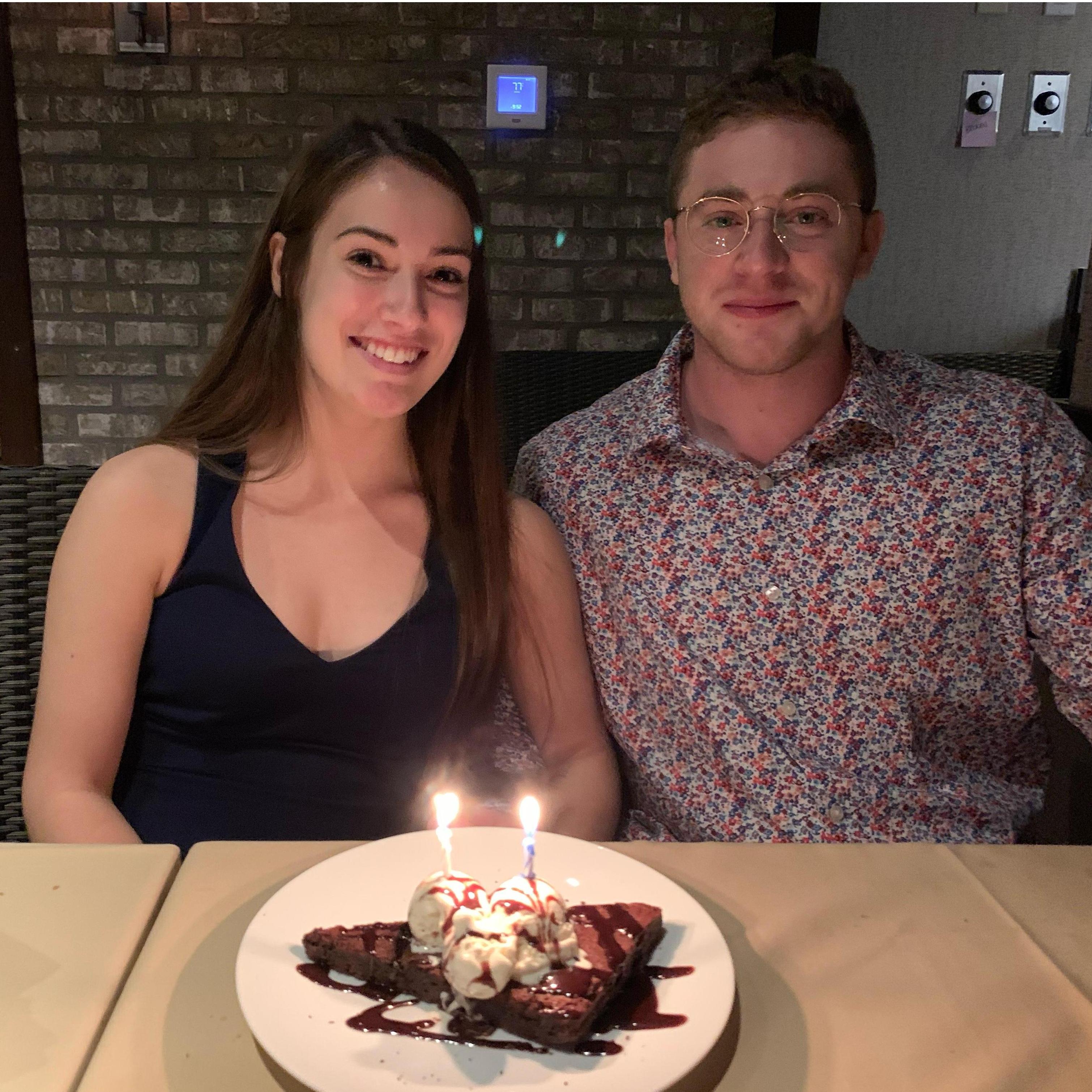First dinner as an engaged couple!