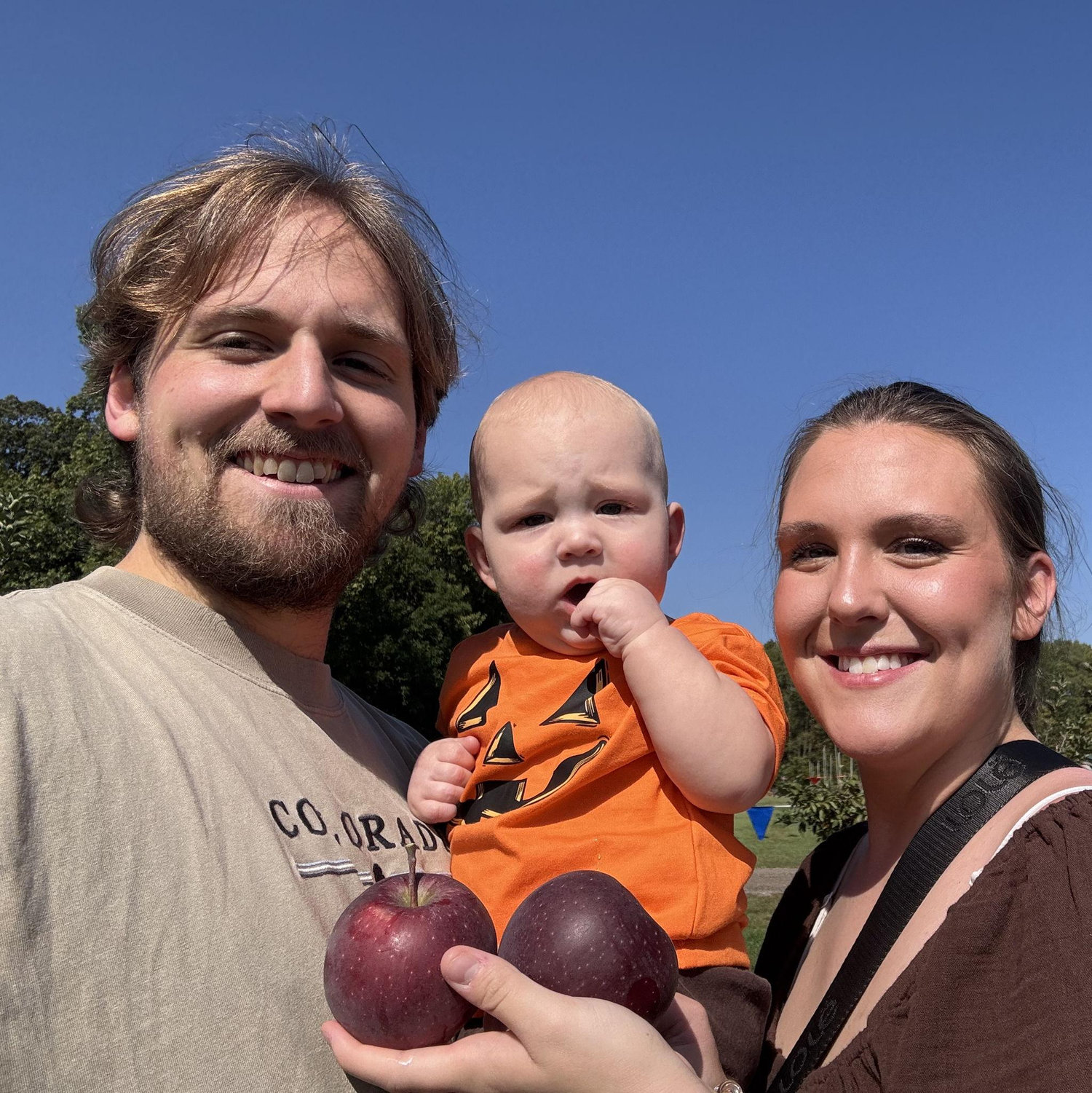 Our first apple orchard trip as a family!