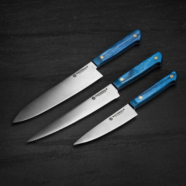 3-piece Knife Set. Gyuto / Serrated / Petty