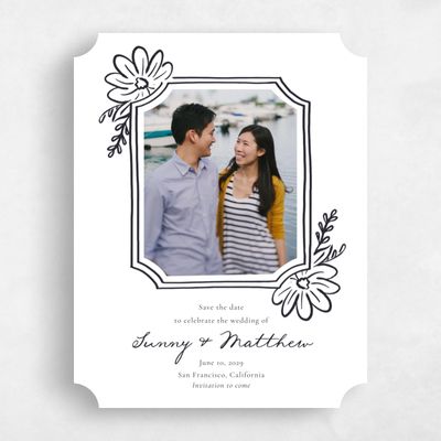 White Ticket Wedding Save the Date - Katinka Photo
