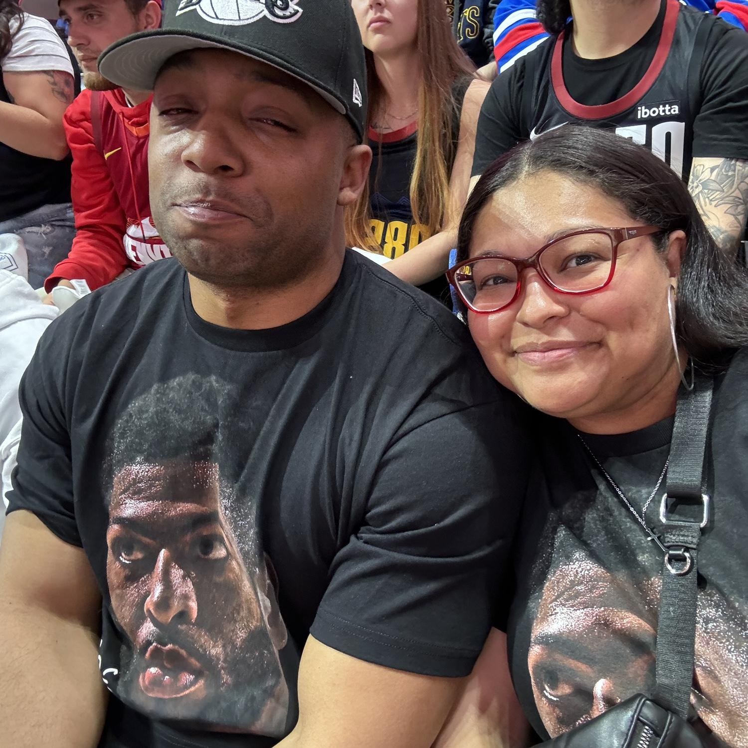 Our first NBA playoff game🏀#LakerNation💜💛