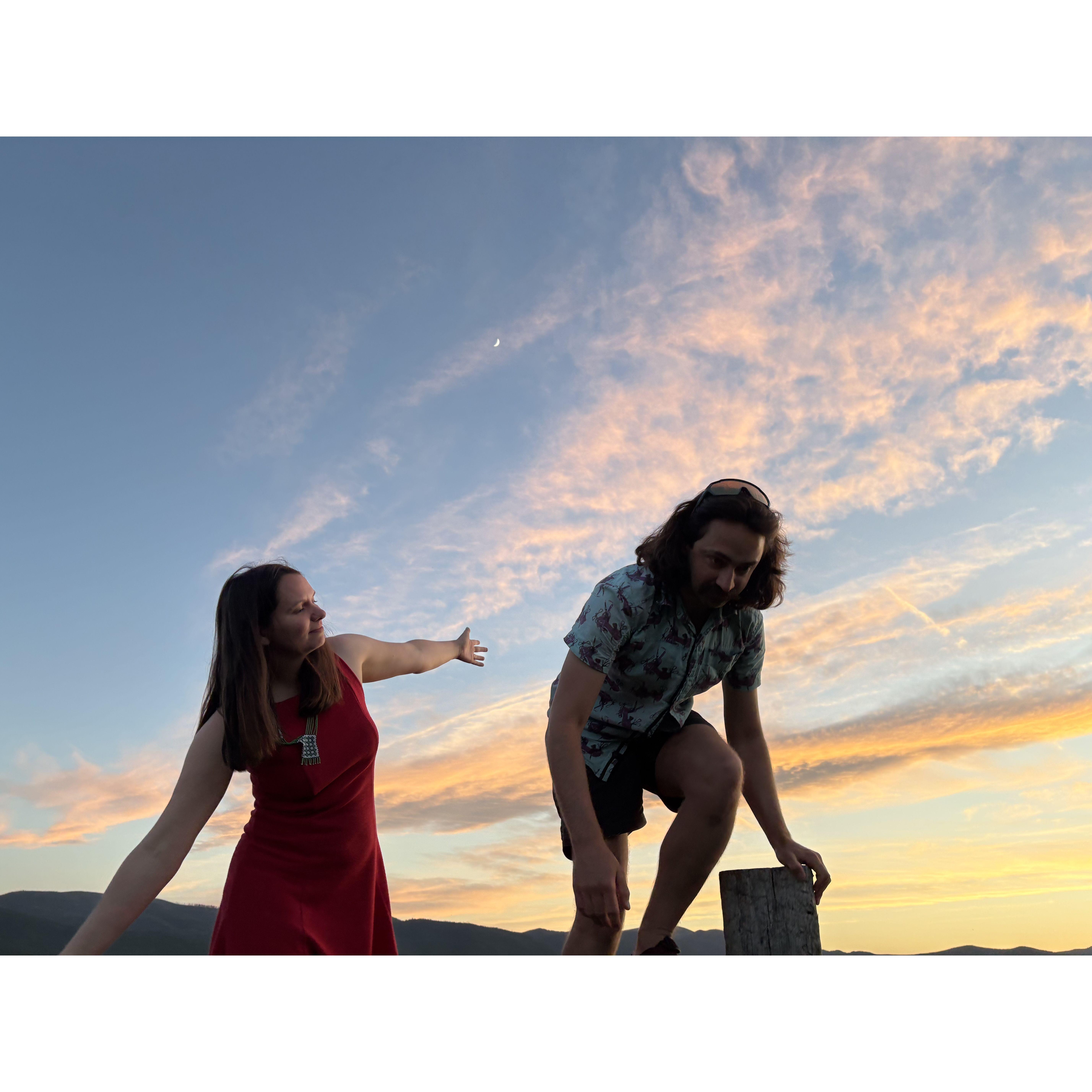 Goofing around at Casey & Yawei's wedding