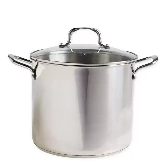 Our Table™ 12 qt. Stainless Steel Covered Stock Pot