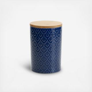 Leaf Canister with Bamboo Lid