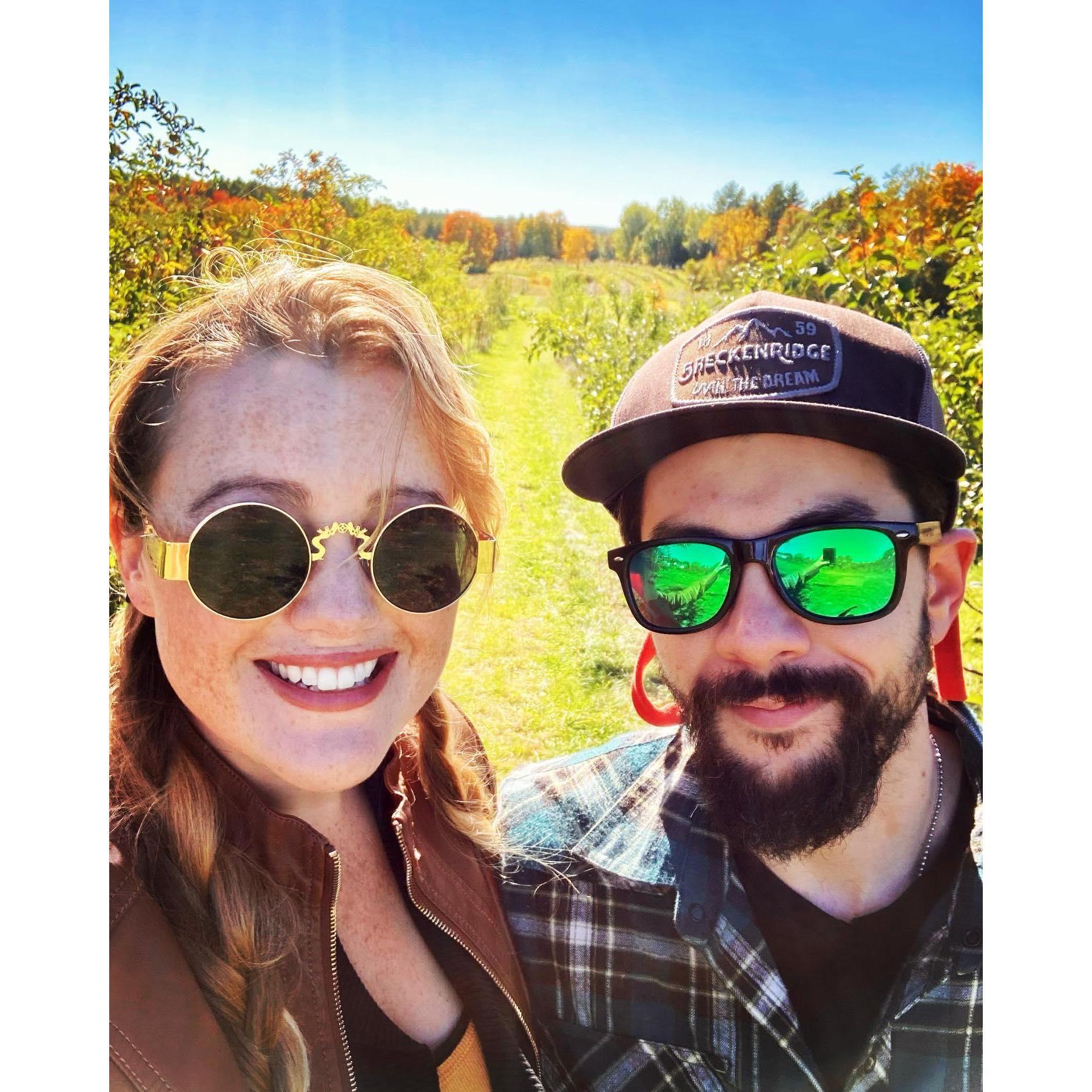 Apple picking at a local Maine orchard, 2022.