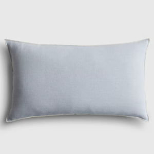 Contrast European Linen Pillow Cover - Mist/Ivory 20x20