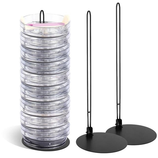 Vodolo Tumbler Lid Organizer,2 PCS Cup Lid Holder,Slim Vertical Storage for Up to 15 Lids,Cup Lid Organizer for Save Pantry, Countertop,Kitchen Cabinets Space