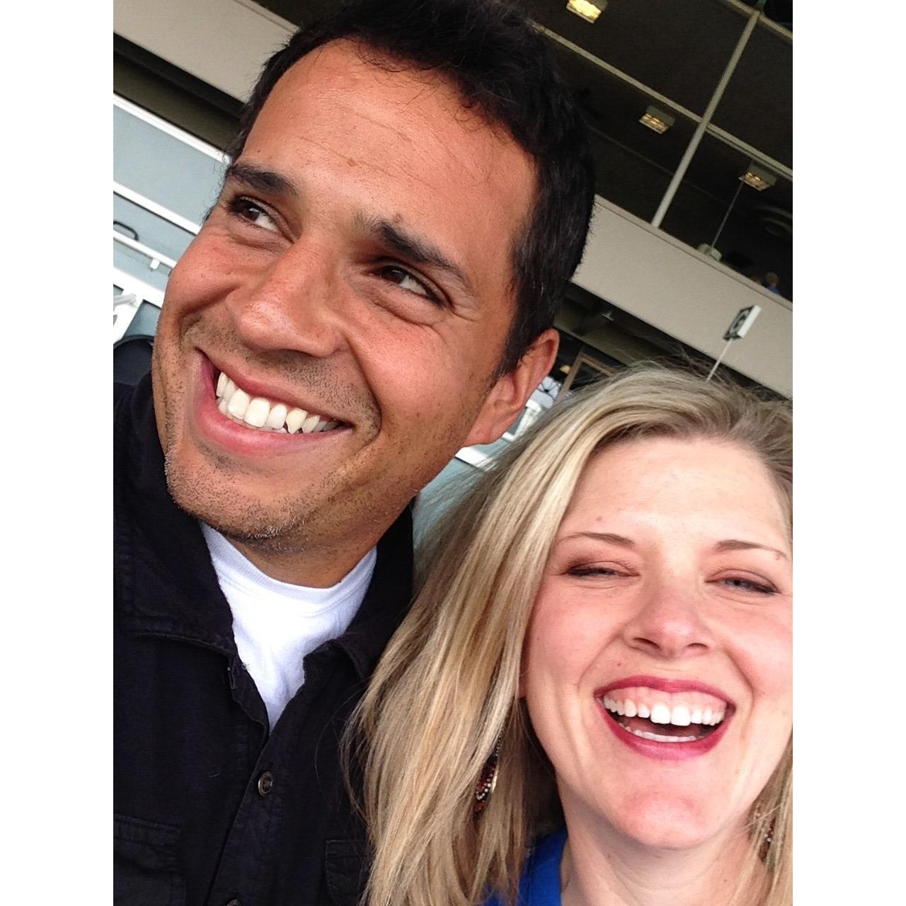 We were off to the races and newly dating in this pic!