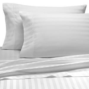 Wamsutta® Damask Stripe 500-Thread-Count PimaCott® King Sheet Set in White