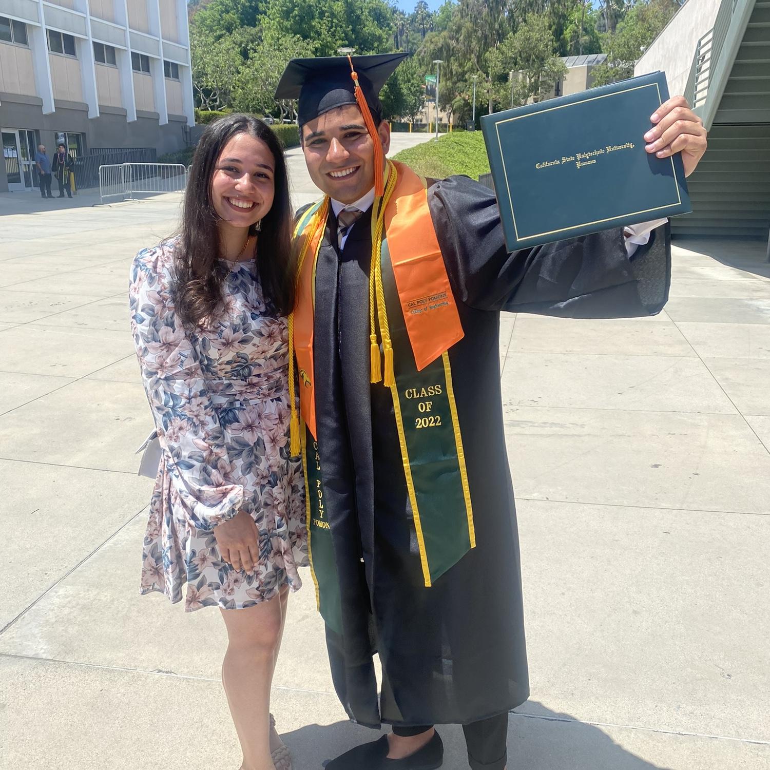 His college graduation
