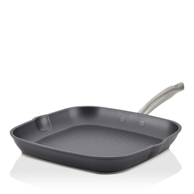 Anolon Accolade Hard-Anodized Precision Forge 11" Square Grill Pan, Moonstone