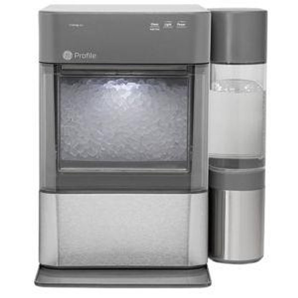 GE Profile Opal 2.0 XL with 1 Gallon Tank, Chewable Crunchable Countertop Nugget Ice Maker, Scoop included, 38 lbs in 24 hours, Pellet Ice Machine with WiFi & Smart Connected, Stainless Steel