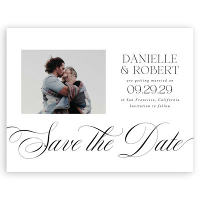 White Wedding Digital Save the Date - Hunter Photo