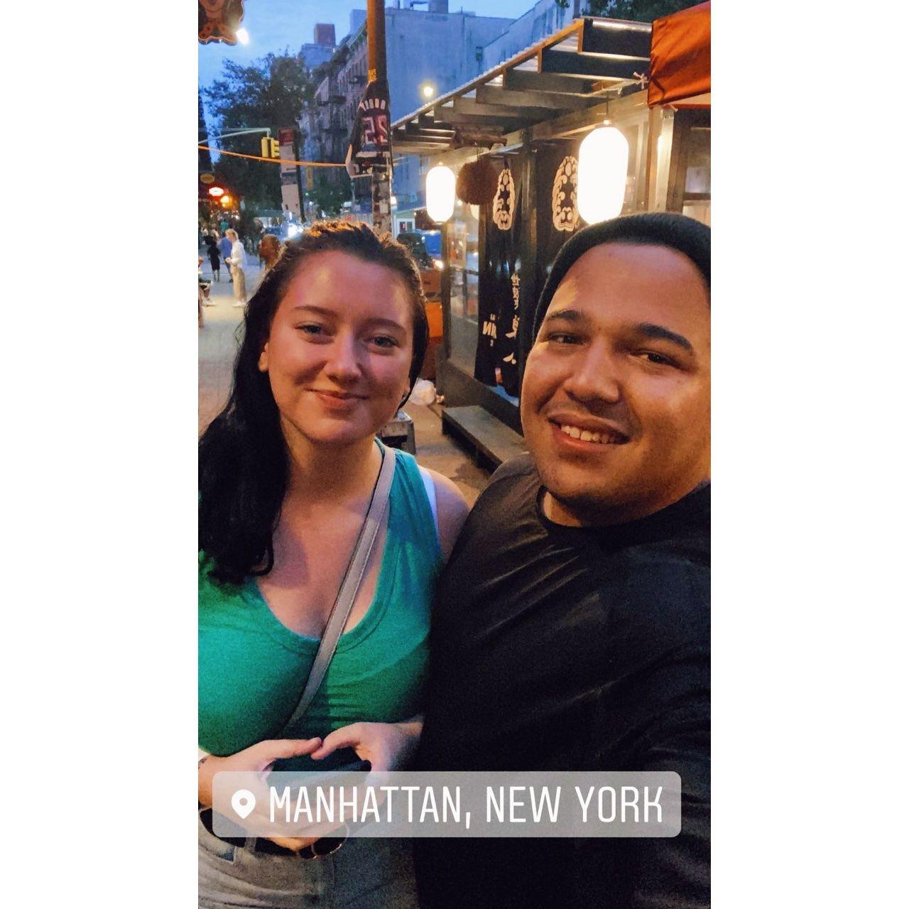 Our very first trip together! New York, July 2021.