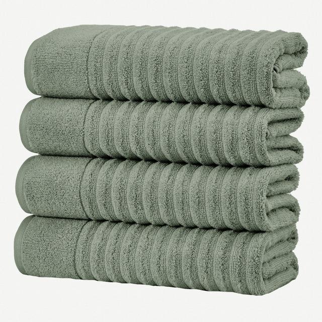 Luxury Cotton Ribbed Texture Towel Set - Great Bay Home .