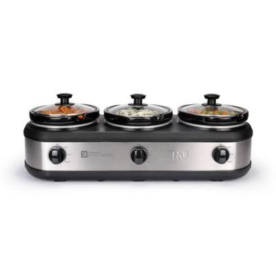 TRU 1.5 qt. Triple Crock Buffet Slow Cooker