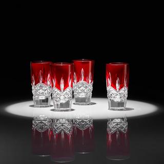 Lismore Red Shot Glass, Set of 4