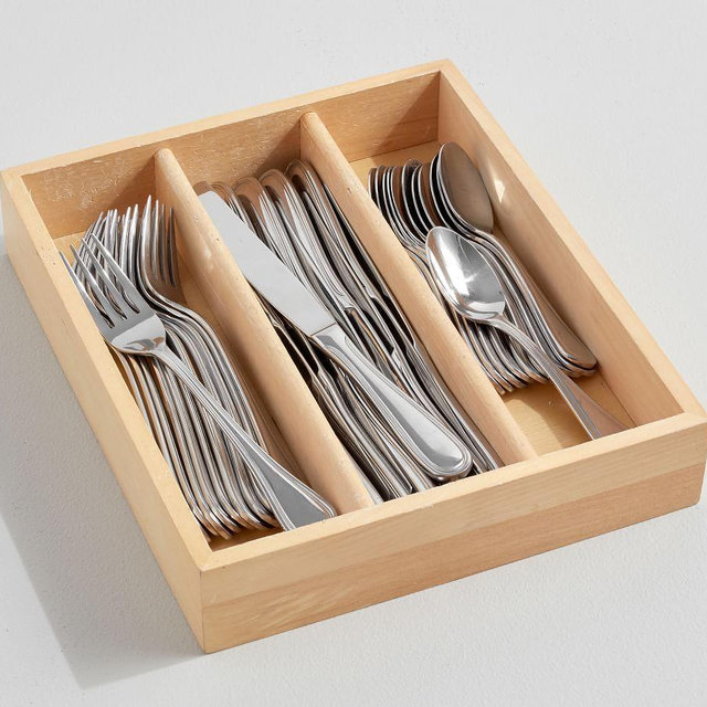 Caterer's Box Stainless Steel Flatware - Set of 36 (12 Dinner Forks, 12 Knives and 12 Teaspoons)