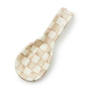 MacKenzie-Childs Mocha Check Spoon Rest