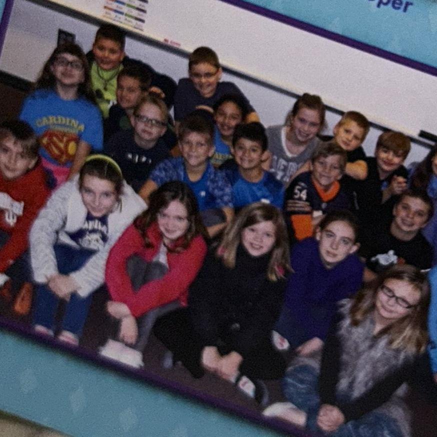 Fifth grade class picture. See if you can spot us!