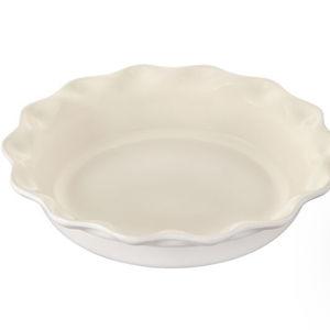 Le Crueset Heritage Fluted Pie Dish in Matte White