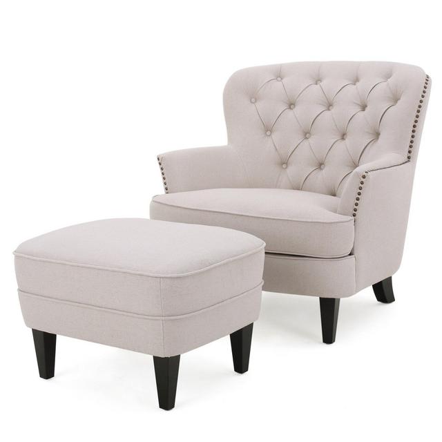 Heywood 24" Armchair and Ottoman