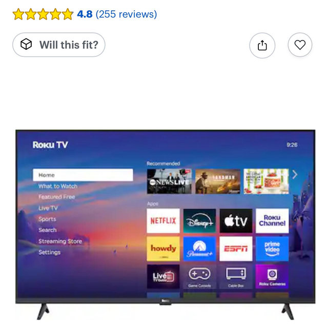 Roku - 50" Class 4K HDR LED Smart RokuTV (2025)