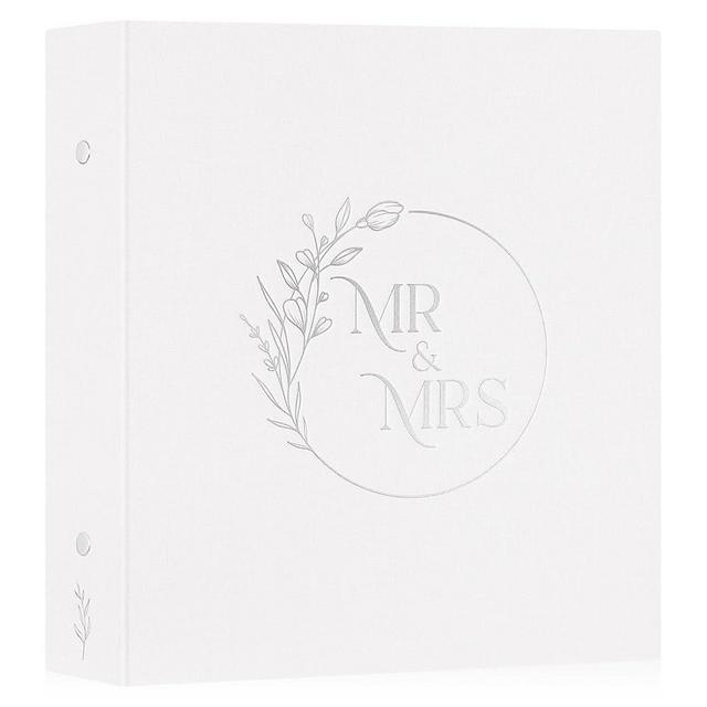 Lanpn Wedding Photo Album 4x6 1000 Pockets, Extra Big Large Capacity Linen Hardcover Newlywed Marriage Album Slip in Holds 1000 horizontal Vertical Photos (White)