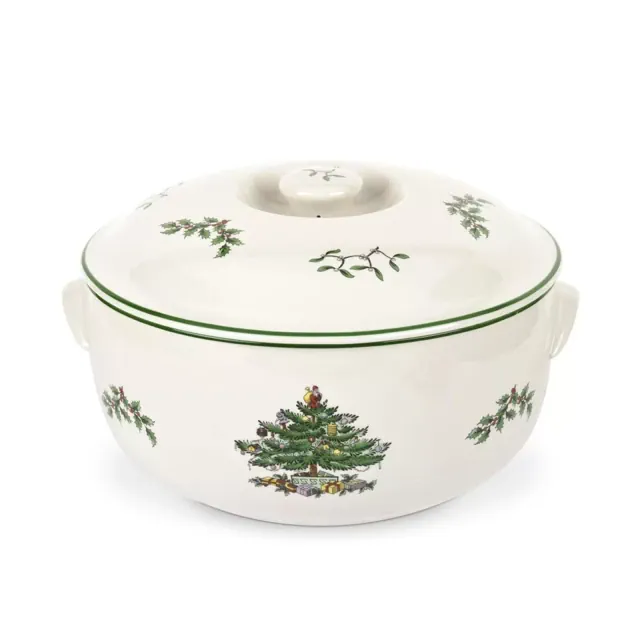 Spode Christmas Tree Round Covered Casserole - 2.5 Quart
