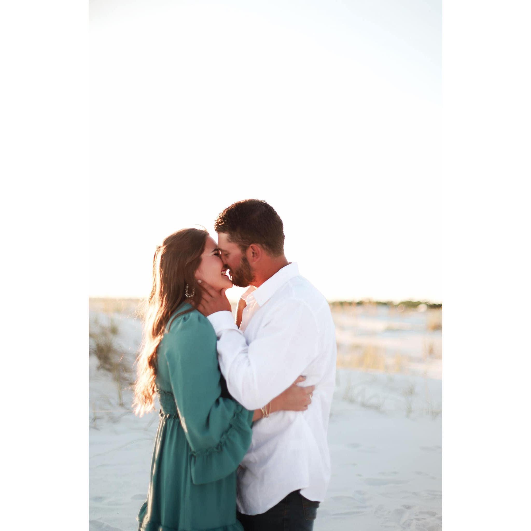 Beach pictures right after Wesley proposed!!