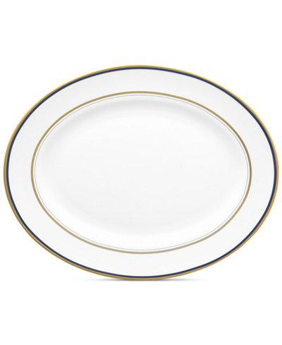 Library Lane Navy 13" Oval Platter