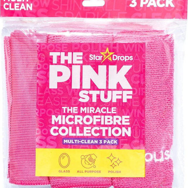 Stardrops – The Pink Stuff – Miracle Microfibre Cloth Collection 3 Pack