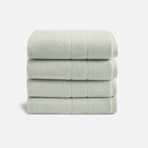 Brooklinen Super-Plush Turkish Cotton Bath Towel Set - Includes 4 Bath Towels Cotton, 820 GSM, Highly Absorbent, Machine Washable, Perfect for Home & Bathroom (Aloe Green)