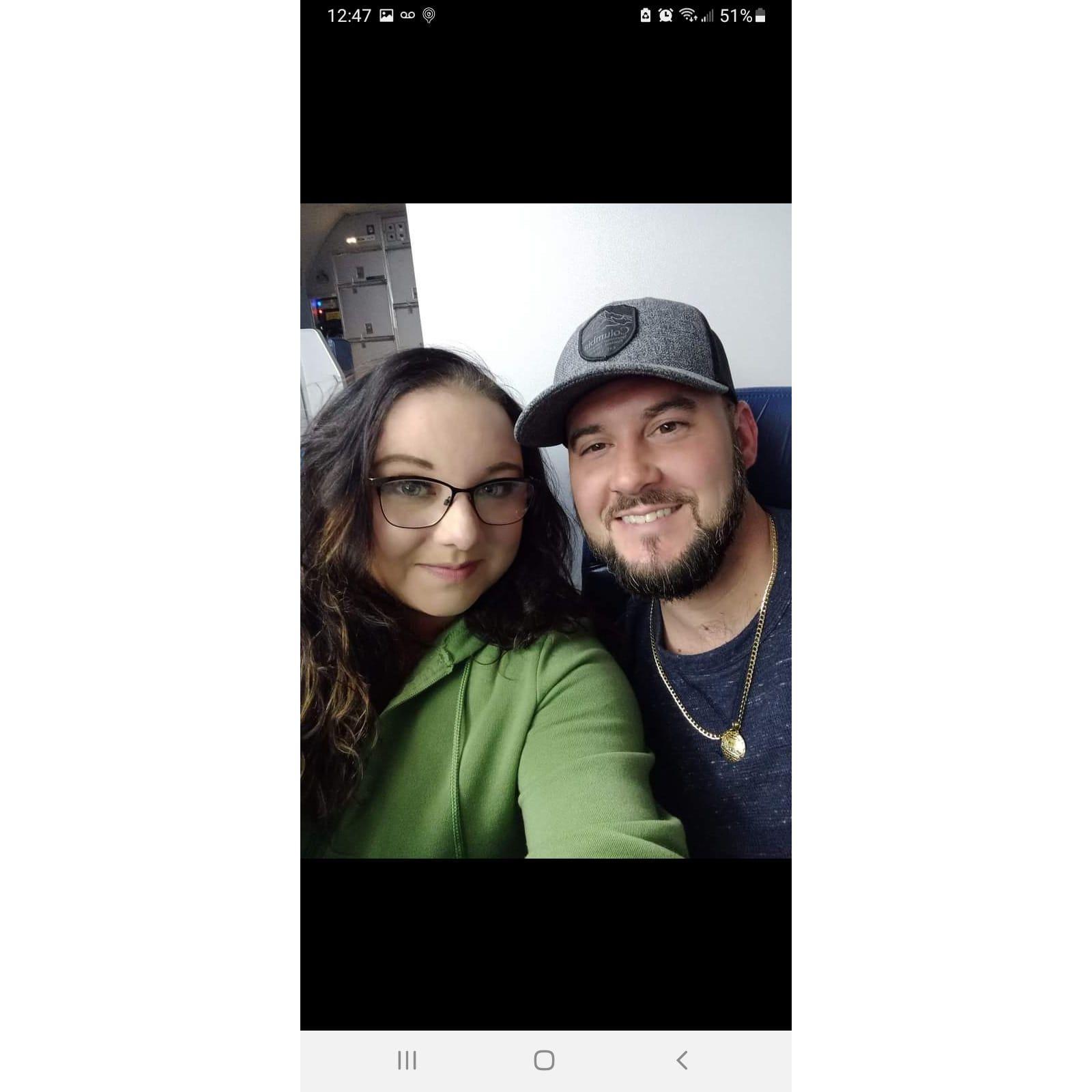 First plane ride together. (Matts first plane ride) April 2022