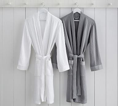 Light Grey Soft Cotton Robe: Size Large
