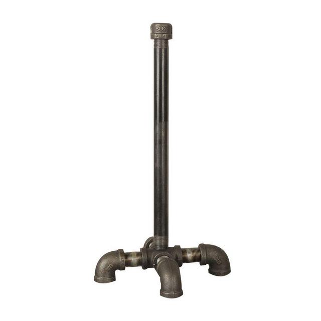 PIPE DÉCOR Holde Rustic Paper Towel Holder by Pipe Decor | Heavy Duty DIY Style, Wall Mounted Kit, Modern Chic Industrial Steel Grey, Commercial Grade Metal, Black