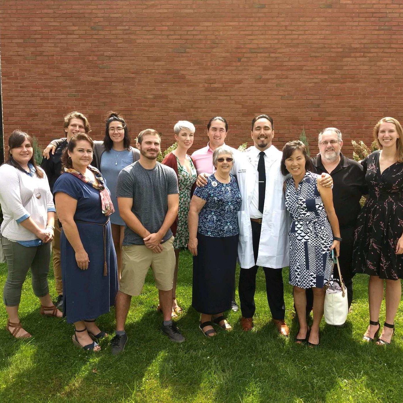 Dustin's first time meeting the entire family at Eric's PA graduation!