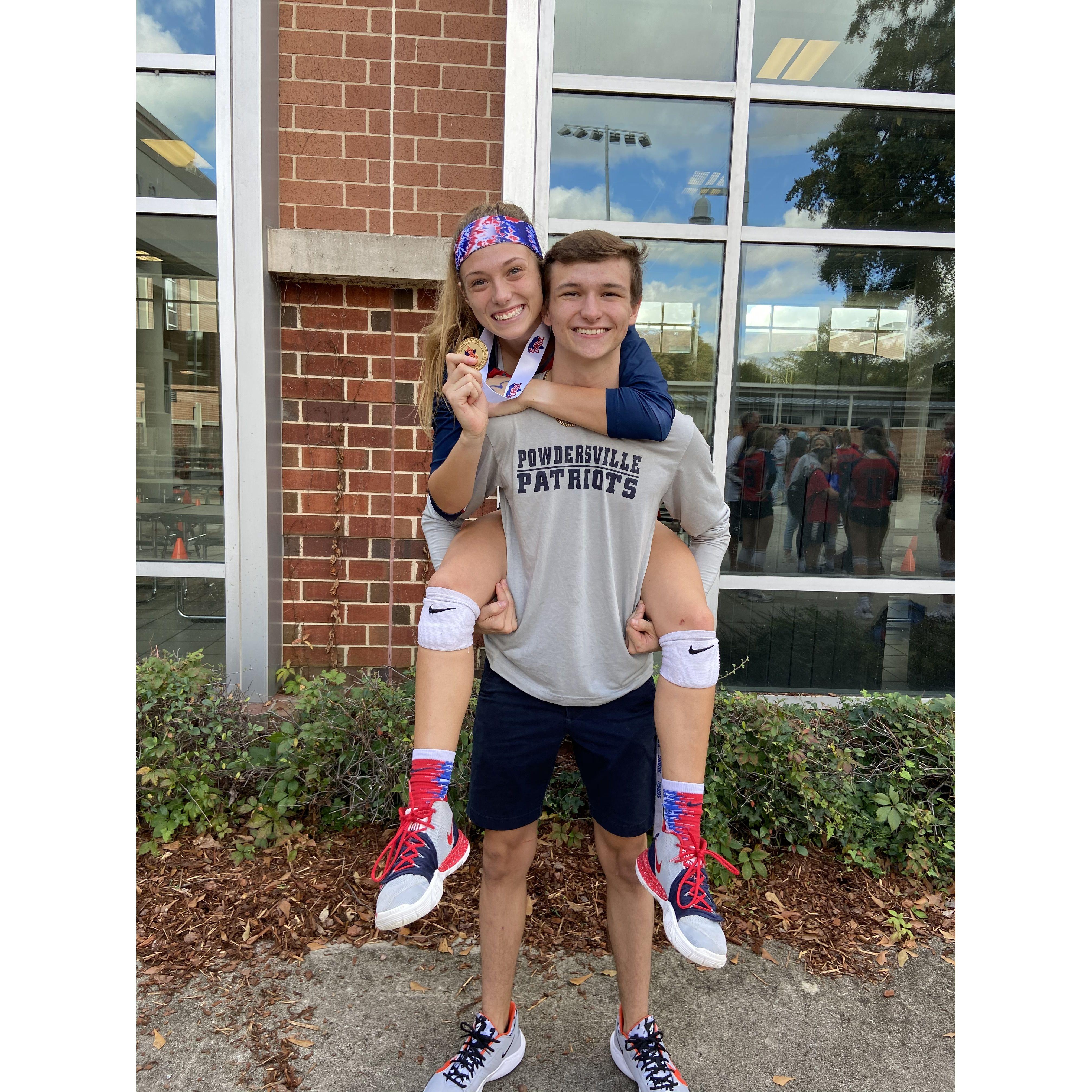 Celebrating Liv winning state (3rd time) !