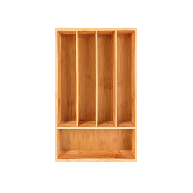 BergHOFF Bamboo 5-Slot Flatware Organizer, 13.5" x 8.25"