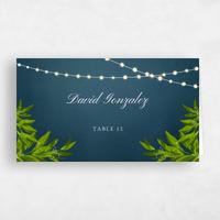 Blue Wedding Place Card - Marietta